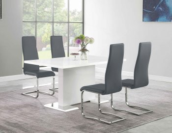 Anges Dining Set 5Pc 102310 by Coaster w/Gray Chairs [CRDS-102310-100515GRY Anges]