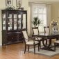 Merlot Cappuccino Finish Dining Room W/Double Pedestal Base