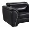 U8190 Sofa in Black Bonded Leather by Global w/Options