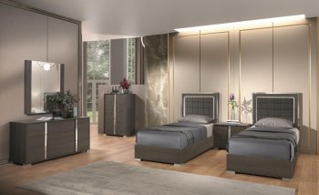 Alice Youth Bedroom in Matte Gray Oak by J&M w/Options [JMKB-Alice Gray Matte]