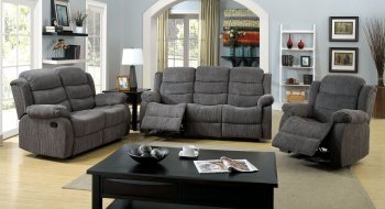 Millville Reclining Sofa CM6173GY in Gray Fabric w/Options [FAS-CM6173GY-Millville]