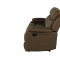 U6026 Motion Sofa & Loveseat Set in Dark Brown Fabric by Global