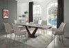 9188 Dining Table by ESF w/Optional 1218 Gray Taupe Chairs