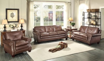 Greermont Sofa 8446 in Brown by Homelegance w/Options