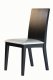 Wenge Finish Set of 4 Modern Dining Chairs w/White Cushion