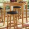 Natural Finish Contemporary 5Pc Dinette Set w/Shaped Top