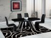 D2320 Dining Table by Global w/Black Glass Top & Optional Chairs