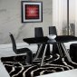 D2320 Dining Table by Global w/Black Glass Top & Optional Chairs