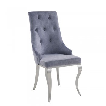 Dekel Dining Chair 70143 Set of 2 in Gray Fabric by Acme [AMDC-70143 Dekel]