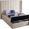 Kiki Upholstered Bed in Cream Velvet Fabric by Meridian