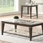 Peregine 3Pc Coffee & End Table 87990 in Dark Brown by Acme