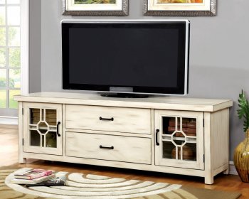 Ridley CM5230-TV Console in Antique Style White w/Optional Size [FATV-CM5230TV-Ridley]