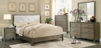 Enrico I CM7068GY 5Pc Bedroom Set in Gray w/Options [FABS-CM7068GY Enrico I]