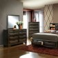 Nikomedes CM7557 Bedroom in Espresso w/Bookcase Headboard