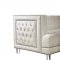 Lucas Sofa 609 in Cream Velvet Fabric by Meridian w/Options