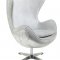 Brancaster AC01991 Accent Chair w/Swivel White Leather by Acme