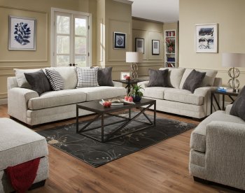 6548BR Sofa & Loveseat in Dillon Driftwood Fabric by Beautyrest [MXS-6548BR]