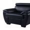 U4571Sofa in Black Bonded Leather by Global w/Options