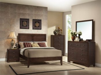 G4100 Brown Finish Modern 6Pc Bedroom Set w/Options [GYBS-G4100]