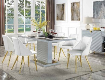 Gaines Dining Room 5Pc Set DN01261 in Gray by Acme w/Options [AMDS-DN01261 Gaines]