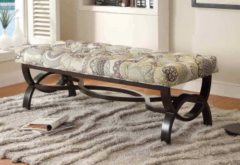 Marlena Bench 4768FA-1S in Purple Medallion by Homelegance [HEBN-4768FA-1S Marlena]