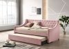 Lianna Daybed 39380 in Pink Velvet by Acme w/Trundle