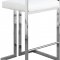 Ezra Counter Stool 910 Set of 2 White Faux Leather by Meridian