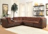 Vlord Sectional Sofa 52230 in Brown Chenille & PU by Acme