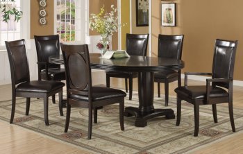 Dark Brown Finish Classic Formal Dining Room w/Optional Items [PXDS-F2173]