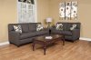 Graphite Fabric Modern Sofa & Loveseat Set w/Options