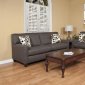 Graphite Fabric Modern Sofa & Loveseat Set w/Options