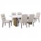 Carla Dining Table 106651 White Marble Top by Coaster w/Options