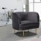 Vivian Sofa 694 in Grey Velvet Fabric by Meridian w/Options