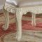 Madrid Dining Table 702 in Pearl White w/Optional Items