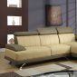 ULV8 Sectional Sofa in Cappuccino Bonded Leather by Global