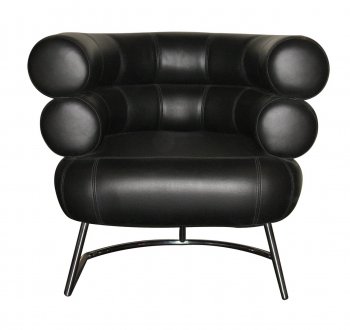 Mony Chair in Black Leatherette by Whiteline Imports