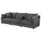 Sasha Modular Sofa 3Pc 551681 Barely Black Coaster w/Options