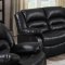 9171 Reclining Sofa in Black Bonded Leather w/Options