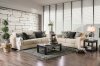 Durand Sofa SM1274 in Ivory Premium Fabric w/Options