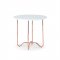 Canty Coffee Table 3PC Set 81860 in White w/Rose Gold Color Base