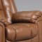 Transitional Brown Bonded Leather Sectional w/Recliner Mechanism