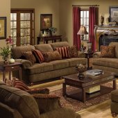 Amber Fabric Modern 4347 Belmont Sofa & Loveseat Sofa w/Options