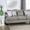 Verne Sofa SM8330 in Bluish Gray Linen-Like Fabric w/Options