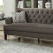 F6527 Sofa & Loveseat Set in Ash Black Fabric by Boss