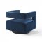 Booth Swivel Accent Chair in Midnight Blue Velvet by Modway