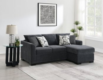 Storey Sleeper Sectional Sofa 504777 Dark Gray Fabric by Coaster [CRSB-504777 Storey]