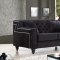 Harley Sofa 616BL in Black Velvet w/Options by Meridian