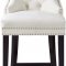 Nikki Stool 741 Set of 2 in Cream Velvet Fabric by Meridian