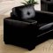 Black Leather Modern Sofa w/Optional Loveseat & Chair