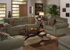 Sage Fabric Transitional Sofa & Loveseat Set w/Options